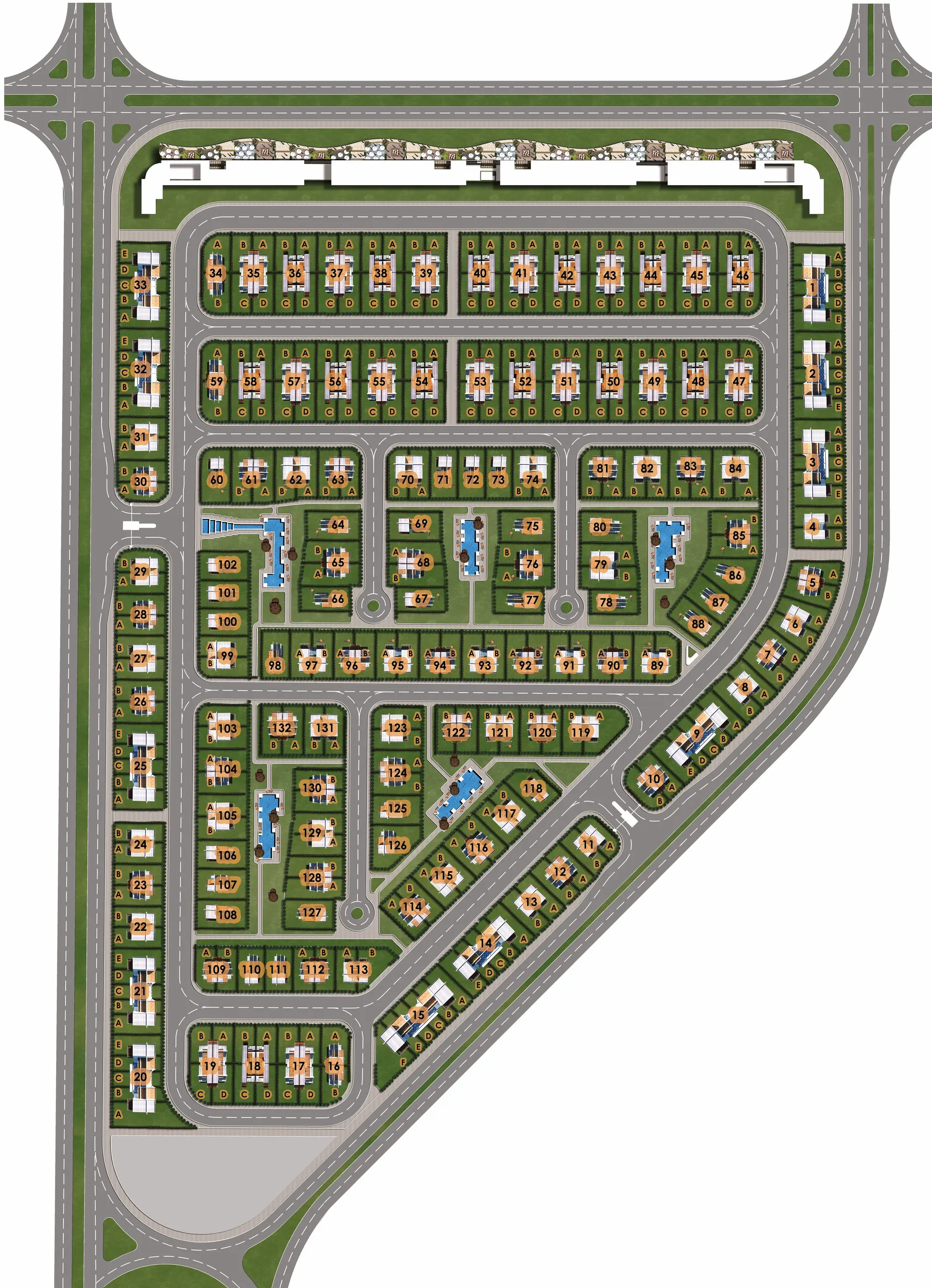 Master plan of El Patio Prime El Shorouk City